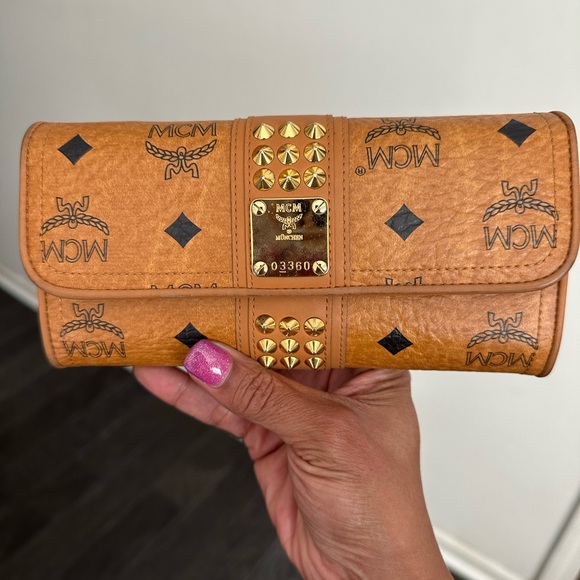 Leather Wallets Mcm Portemonnaie Cognac MCM Cognac Leather